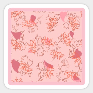 Floral Bee Print Sticker